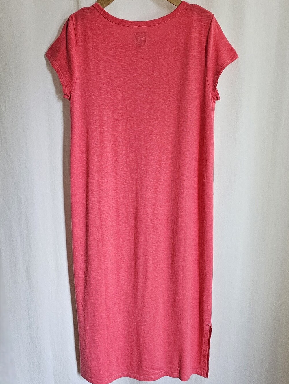 GAP Coral Pink Short Sleeve Midi T-Shirt Dress - Picture 3 of 16